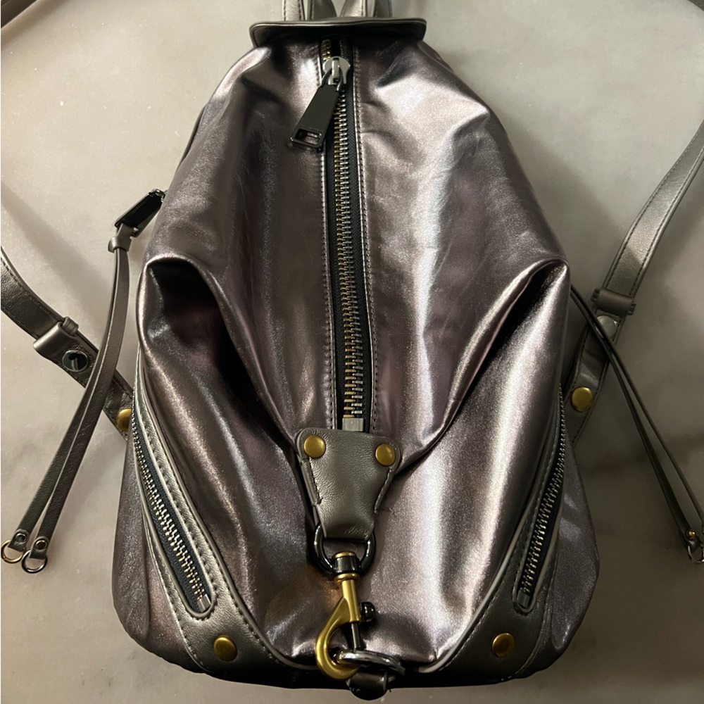 NWT Rebecca Minkoff Nylon Medium Julian in Anthracite